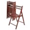 Contemporary Home Living Set of 4 Rich Walnut Wood Folding Chairs 32.25"